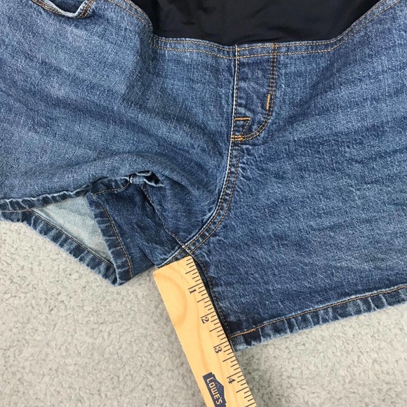 Isabel Maternity Shorts Women 12 Denim Midi Crossover Panel Comfort Support‎ - Picture 5 of 9